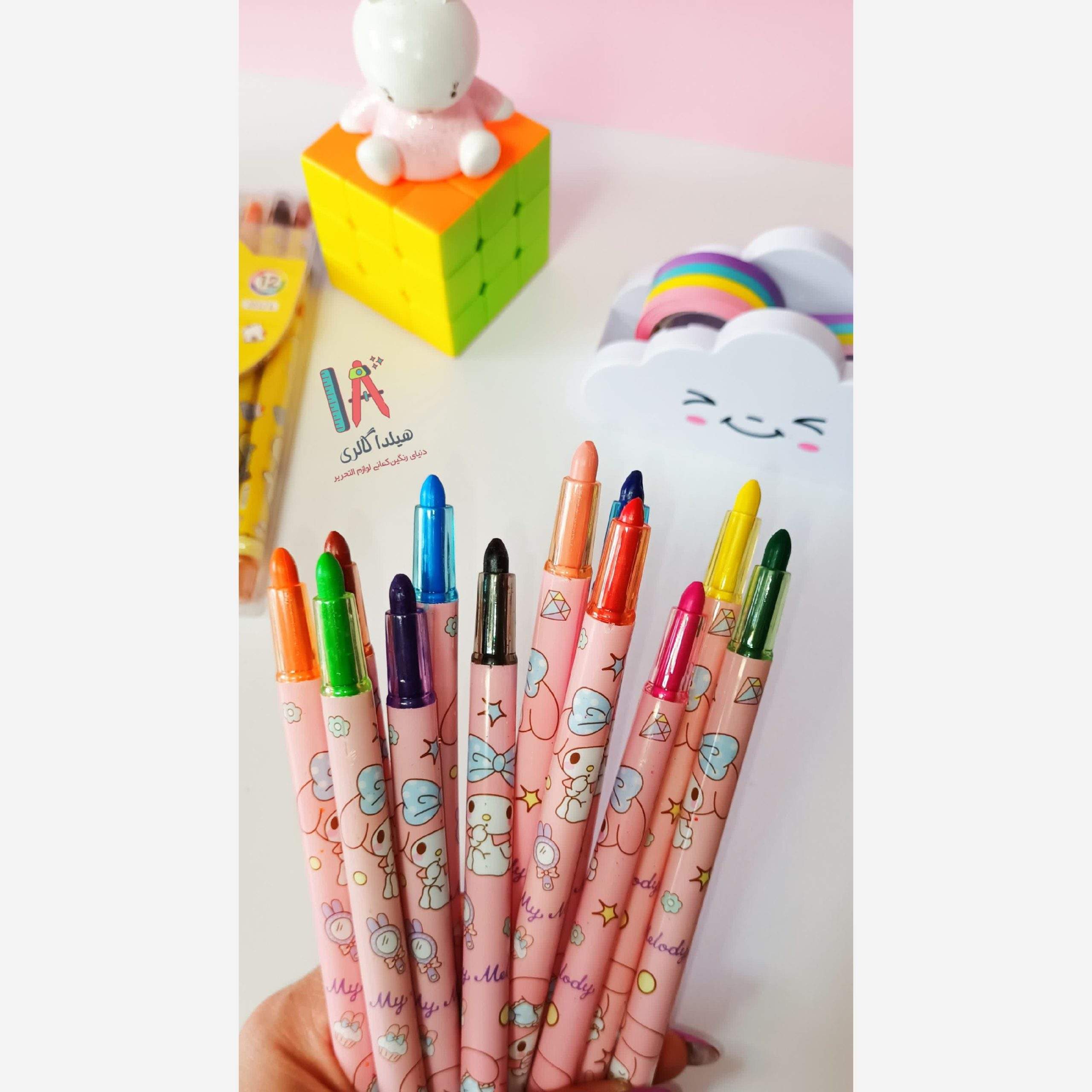 مداد شمعی پیچی فانتزی ضدآب